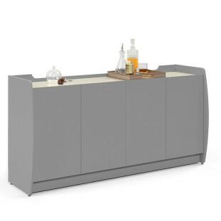 Buffet Sala Jantar Sublime 1.6 Gelius Cinza/Off White