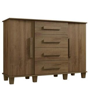 Cômoda Com Sapateira Grande 4 Gavetas 136cm Barcelona RV Móveis Freijo
