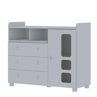 Cômoda Infantil Branca Sol Pés Baby Gelius Branco