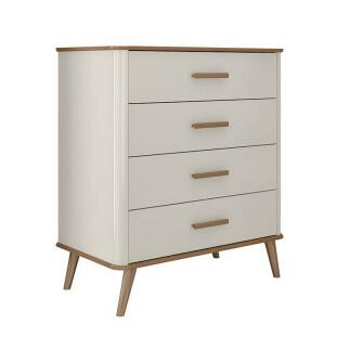 Cômoda 4 Gavetas Maitê Fabrimoveis Off White/Freijo