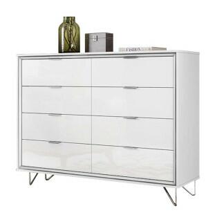 Cômoda Premium 8 Gavetas Lukaliam Branco