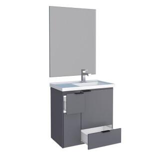 Conjunto Para Banheiro Orquídea 60 Com Espelho Bisotê 600x850 Cozimax Cinza