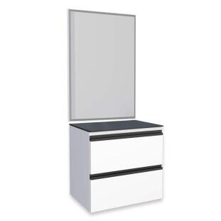 Conjunto Para Banheiro Aço Gabinete Gaia 60 Com Espelho Sem Cuba Cozimax Branco