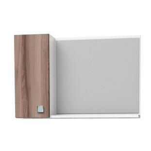 Espelho Para Banheiro Madeira Moara 60 Cozimax Branco/Tamarindo