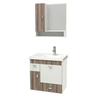 Conjunto Para Banheiro Madeira Orquídea 60 Cozimax Branco/Tamarindo