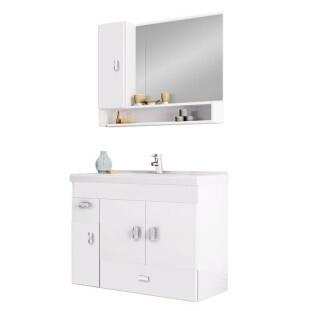 Conjunto Para Banheiro Madeira Orquídea 80 Cozimax Branco