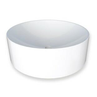 Cuba Para Banheiro Redonda 35x35 Mármore Sintético Domo Cozimax Branco