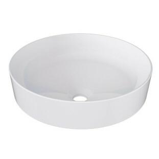 Cuba Para Banheiro de Sobrepor Redonda Louça 35x35 Taiti Cozimax Branco