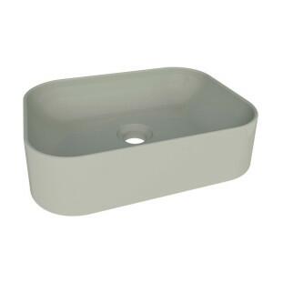 Cuba Para Banheiro Oval 39x29 Mármore Sintético Luna Cozimax Cimento