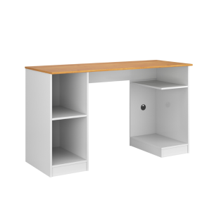 Escrivaninha Mesa Computador 136cm Encanto Patrimar Branco/Cinamomo