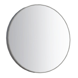 Espelho Para Banheiro Redondo Aço 50x50x4cm Luna 50 Cozimax Cinza