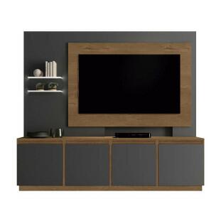 Estante Home Para TV até 55 Luz EDN Naturale/Grafite