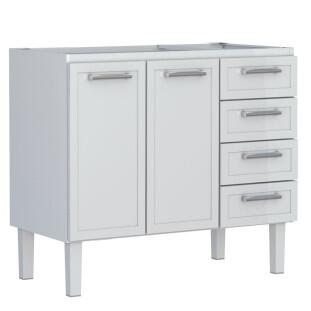 Gabinete de Pia 120 Apolo Flat 4G Cozimax Branco 
