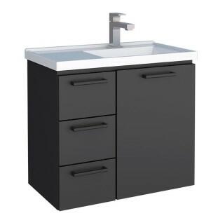 Gabinete Para Banheiro Aço Ameixa 60 Cozimax Preto