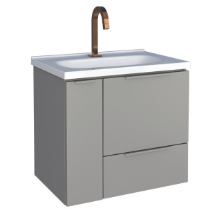 Gabinete Para Banheiro em Aço 60x56x43cm Com Lavatório Caqui 60 Cozimax Cinza