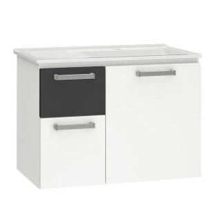 Gabinete Para Banheiro Aço Kiwi 60 Cozimax Branco/Preto