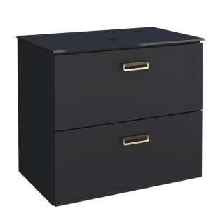Gabinete Para Banheiro Aço 67x59x44cm Sem Cuba Odin 70 Cozimax Preto