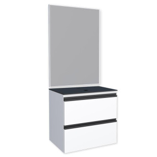 Conjunto Para Banheiro Aço Gabinete Gaia 60 Com Espelho Sem Cuba Cozimax Branco