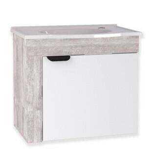 Gabinete de Banheiro Com Pia Jasmin Cozimax Branco/Calcare