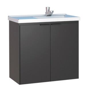 Gabinete Para Banheiro Madeira Aster 60 Com Lavatório Cozimax Preto
