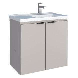 Gabinete Para Banheiro Madeira 60x59x36cm Aster 60 Com Lavatório Cozimax Nude