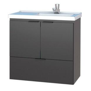 Gabinete Para Banheiro Madeira Lis 60 Com Lavatório Cozimax Preto