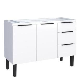 Gabinete de Aço Para Pia 120cm 2 Portas 3 Gavetas Júpiter Cozimax Branco