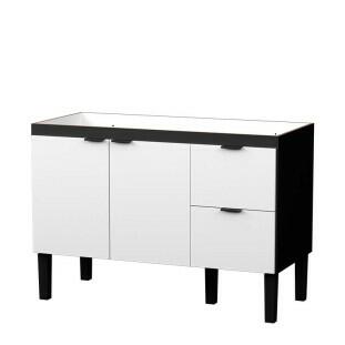 Gabinete Para Pia de Cozinha 120cm Madeira Colibri Cozimax Preto/Branco