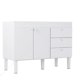 Gabinete de Pia 120 Madeira Sabiá Cozimax Branco 