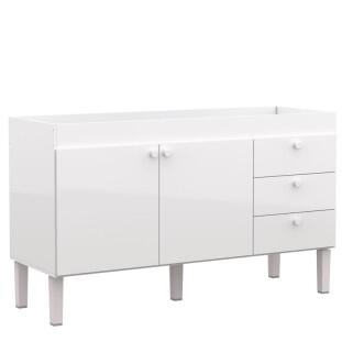 Gabinete de Pia 150 Madeira Sabiá Cozimax Branco 
