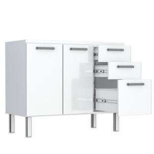 Gabinete de Pia 120 Eros Flat 3G Cozimax Branco