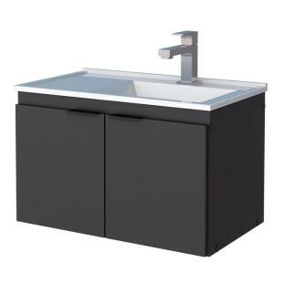 Gabinete Para Banheiro Madeira Midi 60 Com Lavatório Cozimax Preto