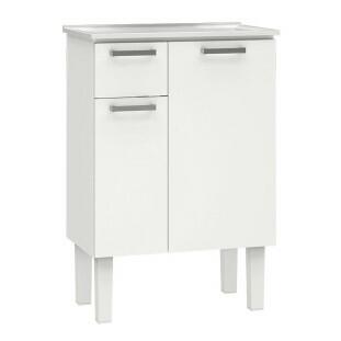 Gabinete Para Banheiro Aço Com Pés Araça 60 Cozimax Branco