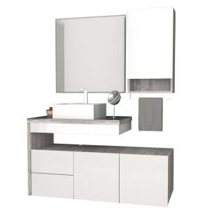 Conjunto de Banheiro Completo Aimoré 100 Cozimax Branco/Calcare