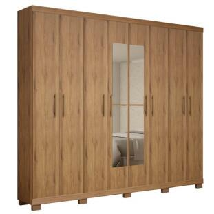 Guarda Roupa Casal 8 Portas Com Espelho Sevilha Gelius Madeirado