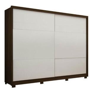 Guarda Roupa 2 Portas 100% MDF Apolo Gelius Nogueira/Off White