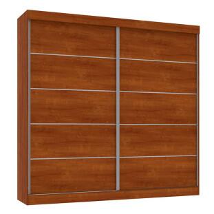 Guarda Roupa 2 Portas de Correr Camboriu Mirarack Ipê