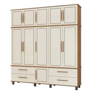 Guarda Roupa 5 Portas House Fabrimoveis Freijo/Off White