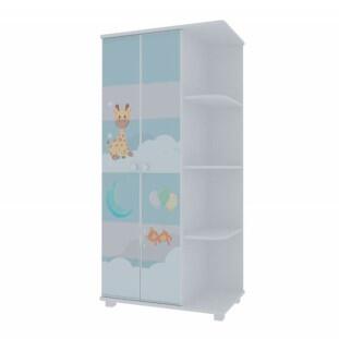 Guarda Roupa Infantil 2P Mundo Encantado Pés Baby Gelius Branco