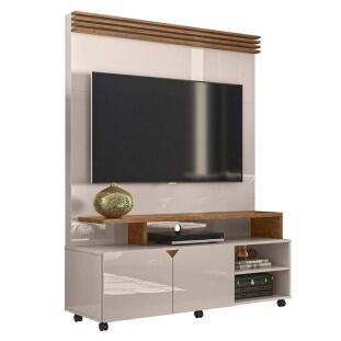Home Sala Para TV Até 55 Pol Berlim 1.36 Lukaliam Off White/Canela