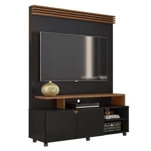 Home Sala Para TV Até 55 Pol Berlim 1.36 Lukaliam Preto/Canela
