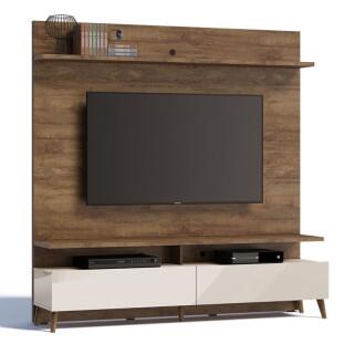 Estante Home Para TV 65 Polegadas Boss 1.8 Imcal Madeira/Off White