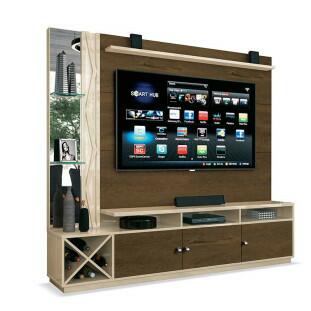 Estante Home Para TV 65 Polegadas Dakar EDN Nogal/Off White