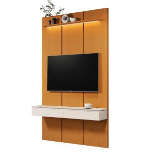 Home Suspenso 135x216cm 2 Gavetas Para TV 50¨ Estone 1.35 EDN Cedro/Off White
