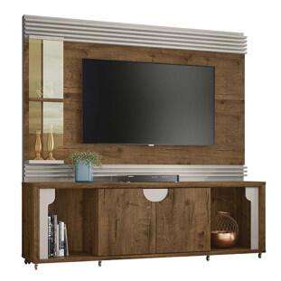 Estante Home Para TV 60 Polegadas Firenze Lukaliam Canela/Off White