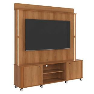 Estante Home Sala 183cm Com LED TV 75 Pol Florença Lukaliam Jequitiba