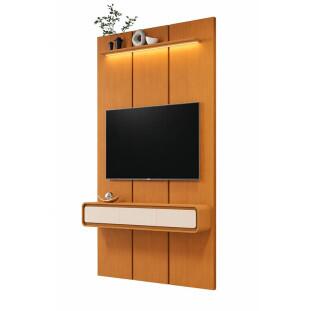 Home Suspenso 135x216cm 2 Gavetas Para TV 50¨ Milano 1.35 EDN Cedro/Cedro Off White