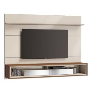Home Suspenso Para TV 65 Polegadas Ópera 2.2 Espelho Imcal Off White/Freijó