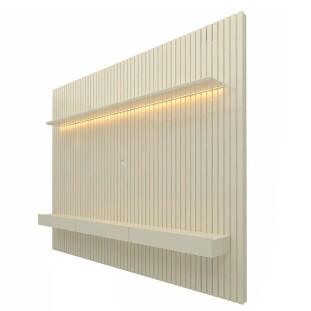 Home Ripado Para TV 85 Polegadas Com LED 230x250 Nobre Gelius Off White