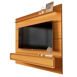 Home Painel Suspenso 180cm Para TV 75¨ Gavetas LED Boaz 1.8 EDN Cedro